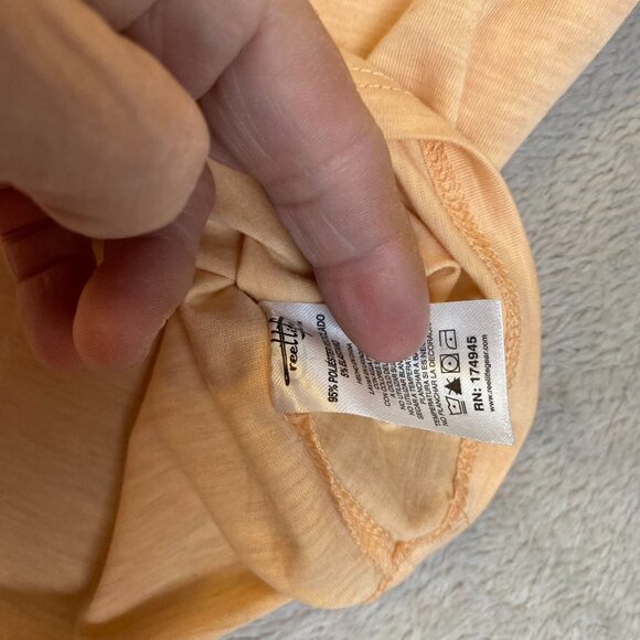 Reel Life Womens T-Shirts L/G Lot of Two Polyester & Spandex Heather Gray & Peac - Picture 9 of 13